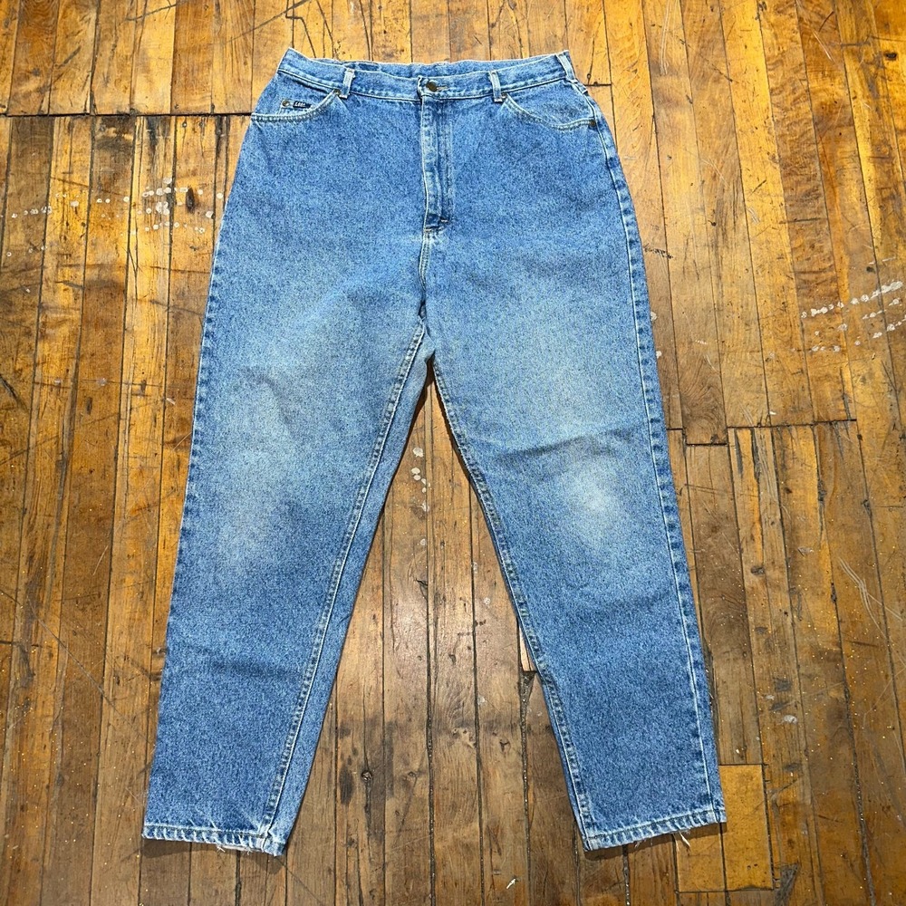 Lee Jeans Womens‎ 18 Medium Blue Denim Tapered Leg Medium Wash Comfort Outdoor